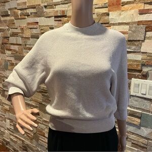 Peserico Light Cream Crewneck Knit Sweater